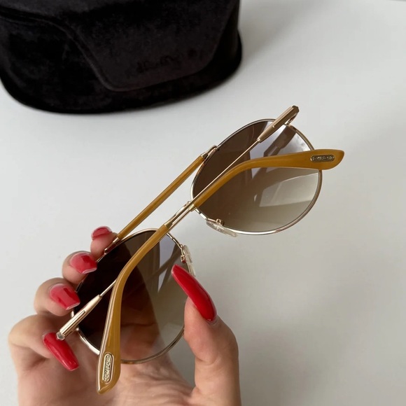 NWT Tom Ford Colin Round Sunglasses in Rose Gold - Picture 2 of 3